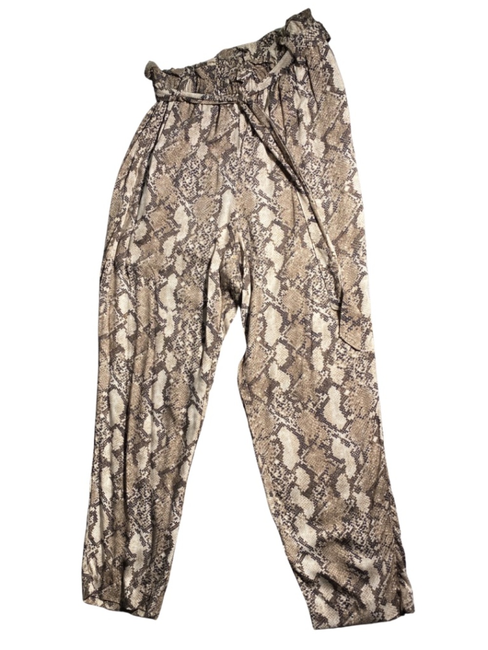 WIDE LEG SNAKE PRINT LONG PANT